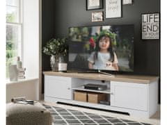 Danish Style TV stolík Nana, 160 cm, biela