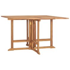 Petromila vidaXL Skladací záhradný jedálenský stôl 110x110x75 cm tíkový masív