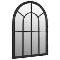 Vidaxl Záhradné zrkadlo čierne 60x45 cm exteriérové železo