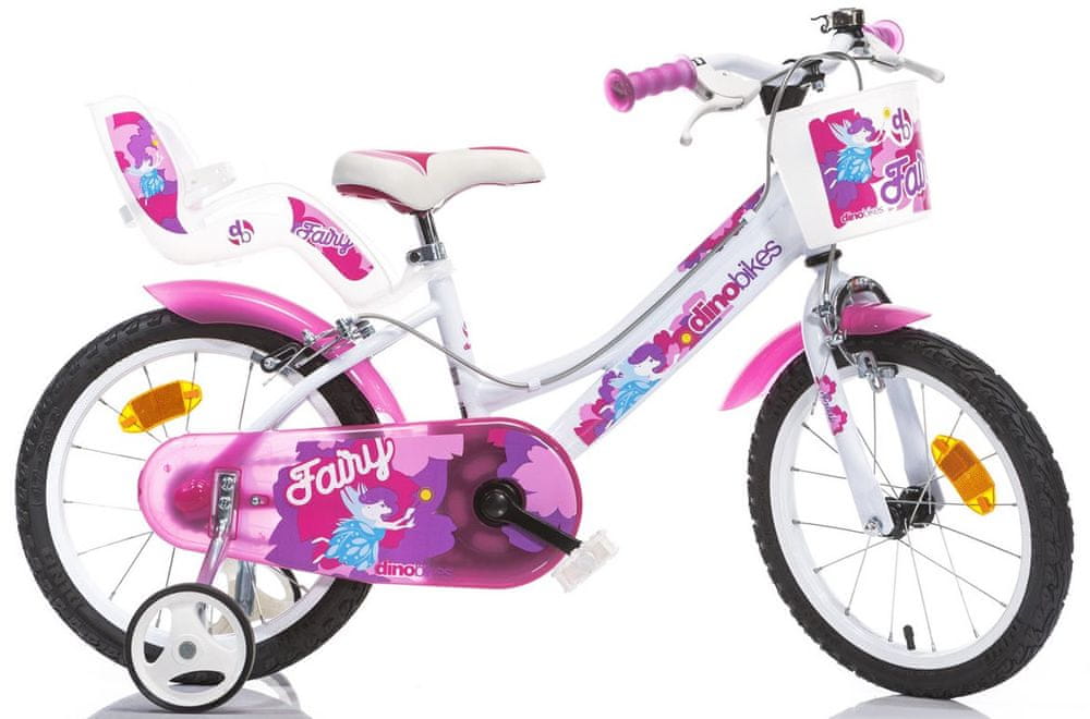 Dino bikes dievčenský bicykel DINO 166 16", ružová
