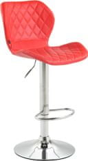 BHM Germany Barová stolička Cork, syntetická koža, chróm / červená