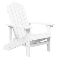 Vidaxl Záhradné stoličky Adirondack, 2 ks, HDPE, biela