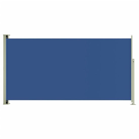 Vidaxl Zaťahovacia bočná markíza na terasu 160x300 cm modrá