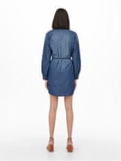 Jacqueline de Yong Dámske šaty JDYBELLA Relaxed Fit 15274553 Medium Blue Denim (Veľkosť XS)
