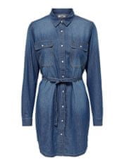 Jacqueline de Yong Dámske šaty JDYBELLA Relaxed Fit 15274553 Medium Blue Denim (Veľkosť XS)