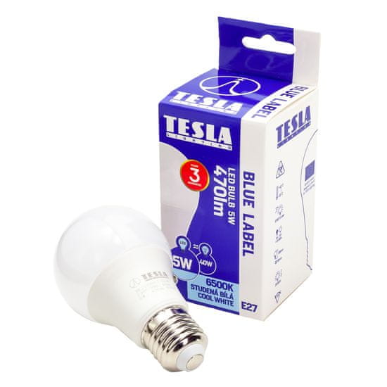 Tesla Lighting LED žiarovka BULB, E27, 5W, 230V, 470lm, 25 000h, 6500K studená biela