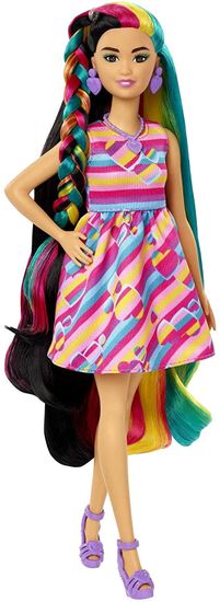 Mattel Barbie Bábika a fantastické vlasové kreácie Čiernovláska HCM87