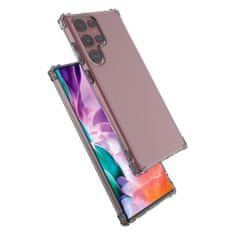 MG Anti Shock Military silikónový kryt na Samsung Galaxy S22 Ultra, priesvitný