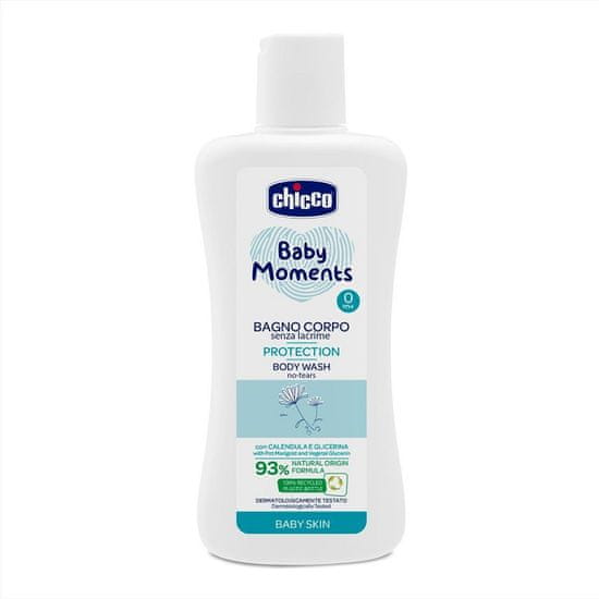 Chicco Šampón na telo Baby Moments Protection 93% prírodných zložiek 200 ml