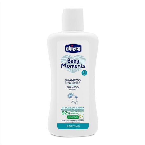 Chicco Šampón na vlasy Baby Moments 92% prírodných zložiek 200 ml