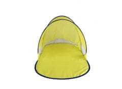 Teddies Stan plážový s UV filtrom 140x70x62cm samorozkladací polyester/kov ovál žltý v látkovej taške