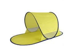 Teddies Stan plážový s UV filtrom 140x70x62cm samorozkladací polyester/kov ovál žltý v látkovej taške