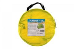 Teddies Stan plážový s UV filtrom 100x70x80cm samorozkladací polyester/kov obdĺžnik žltý v látkovej taške