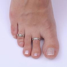 Silvego Otvorený strieborný prsteň na nohu kvetina Akira PRM11671R