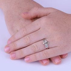 Silvego Otvorený strieborný prsteň na nohu kvety Alisa PRM12185R