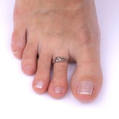 Silvego Otvorený strieborný prsteň na nohu srdiečka Acana PRM12186R