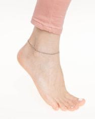 Silvego Strieborná točená retiazka curb na nohu Jess so srdiečkom ZT290375A