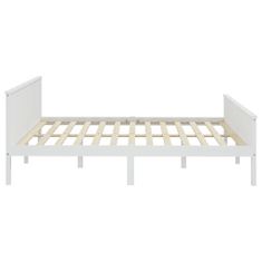 Vidaxl Rám postele so 4 zásuvkami, biely, borovicové drevo, 200x200 cm