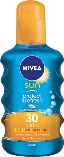 Nivea Sun Neviditeľný sprej na opaľovanie Protect&Dry OF30 200 ml