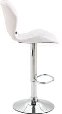 BHM Germany Barová stolička Cork, syntetická koža, chróm / biela