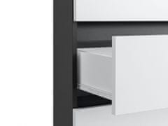 Danish Style Kúpeľňová komoda Wessel, 98 cm, čierna / biela