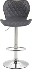 BHM Germany Barová stolička Cork, syntetická koža, chróm / šedá