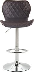 BHM Germany Barová stolička Cork, syntetická koža, chróm / hnedá