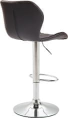 BHM Germany Barová stolička Cork, syntetická koža, chróm / hnedá