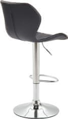 BHM Germany Barová stolička Cork, syntetická koža, chróm / čierna