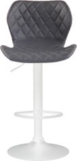 BHM Germany Barová stolička Cork, syntetická koža, biela / šedá