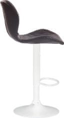 BHM Germany Barová stolička Cork, syntetická koža, biela / hnedá