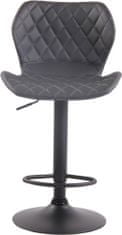 BHM Germany Barová stolička Cork, syntetická koža, čierna / šedá