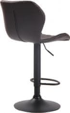 BHM Germany Barová stolička Cork, syntetická koža, čierna / hnedá
