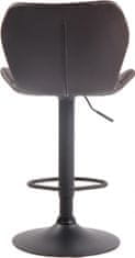 BHM Germany Barová stolička Cork, syntetická koža, čierna / hnedá