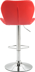 BHM Germany Barová stolička Cork, syntetická koža, chróm / červená