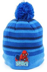 SETINO Chlapčenská čiapka s brmbolcom "Spider-man" svetlo modrá 52 cm Modrá