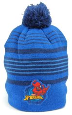 SETINO Chlapčenská čiapka s brmbolcom "Spider-man" svetlo modrá 52 cm Modrá