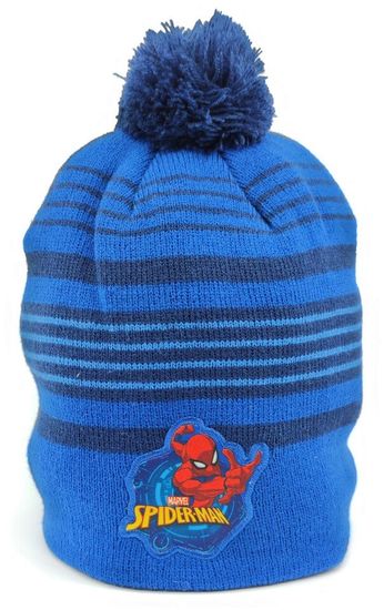 SETINO Chlapčenská čiapka s brmbolcom "Spider-man" svetlo modrá