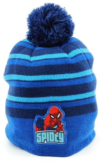 SETINO Chlapčenská čiapka s brmbolcom "Spider-man" tmavo modrá