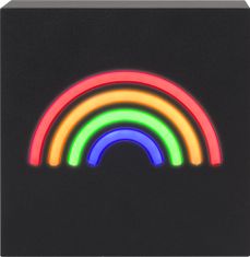 Bigben Neónový Bluetooth bezdrôtový reproduktor Rainbow / Drevené puzdro