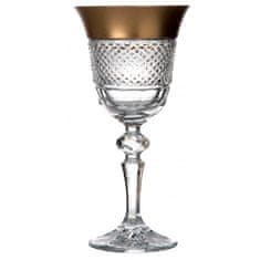 Caesar Crystal Krištáľový pohár na víno Zlato mat, farba číry krištáľ, objem 170 ml