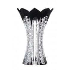 Caesar Crystal Krištáľová váza Frigus, farba čierna, výška 155 mm