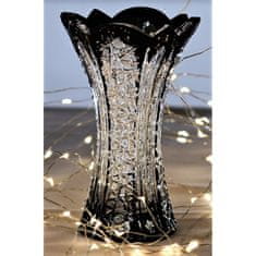 Caesar Crystal Krištáľová váza Frigus, farba čierna, výška 155 mm