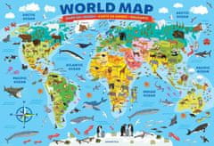 EuroGraphics Puzzle Ilustrovaná mapa sveta 100 dielikov