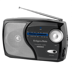 Krüger&Matz Prenosné rádio AM/FM Kruger&Matz model KM0822, čierna