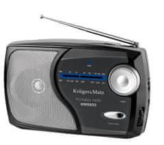 Krüger&Matz Prenosné rádio AM/FM Kruger&Matz model KM0822, čierna