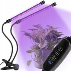 Iso Trade 2x lampa pre pestovanie a rast rastlín 40 LED + diaľkové a časovač