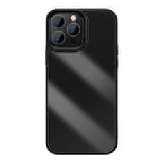 shumee Pancierové odolné puzdro pre iPhone 13 Pro Max s gélovým rámom, čierne