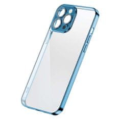 shumee Kryt puzdra pre iPhone 13, puzdro s modrým kovovým rámom