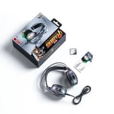 WK Design M9 Herné Around-Ear slúchadlá USB Gaming (M9) - Sivá KP22430